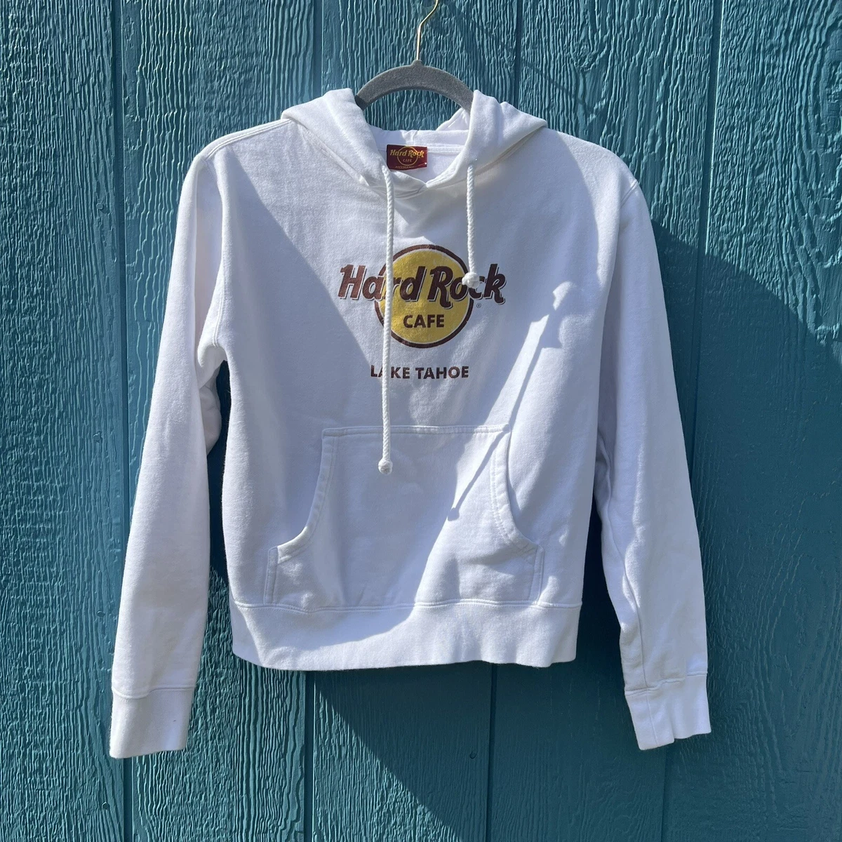 Hard Rock Cafe Hoodie Sweatshirt Adult Small White LAKE TAHOE