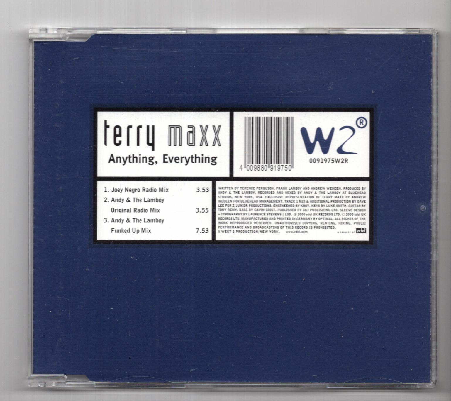 (IZ295) Terry Maxx, Anything Everything - 2000 CD
