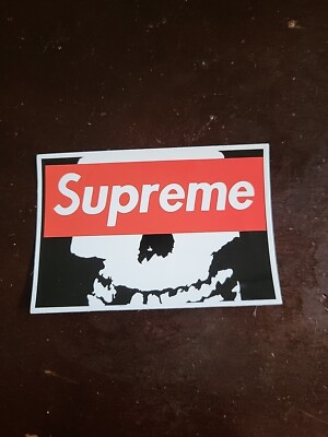 SUPREME And MISFITS Mash-up Collabo STICKER DECAL About 2'' X 3'' New