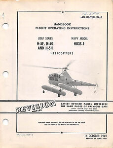 H-5/HO3S-1 Flight Operating Instructions Flight Handbook Flight Manual CD 