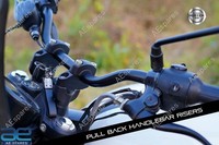 Pull Back LenkererhöHung Set Schwarz FüR Royal Enfield Hunter 350 35Mm