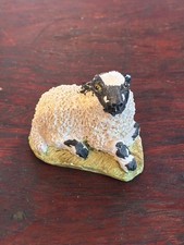 Vintage Collectable Stefs Models - Sheep Figurine - Handmade In UK