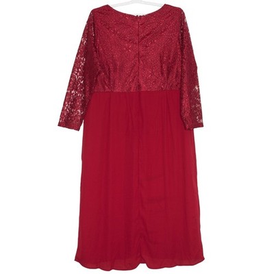 Roamans Dress Lace Maxi Formal Mother Of Bride Evening Party Red Plus Size  26W | eBay