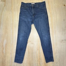 USED WOMENS sz 32 Madewell 10  High Rise Skinny Jeans Medium Wash Tapered Fit