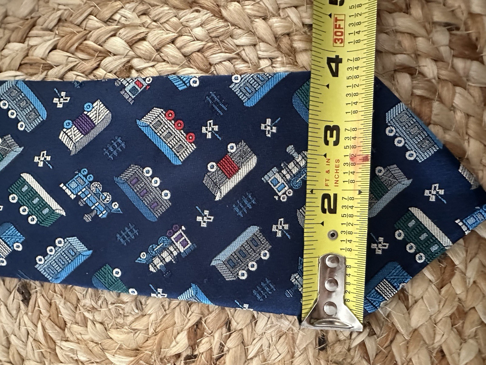 VTG String Beans train pattern Neck Ties - Specia… - image 2