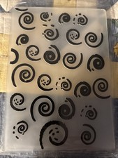 Plastic Embossing Folder. Curly Cues. Background. Cardmaking NIP