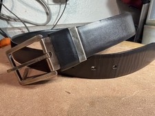 Bally Men  s Reversible Belt Dark Brown And Black Calf Leather Made In Italy 34