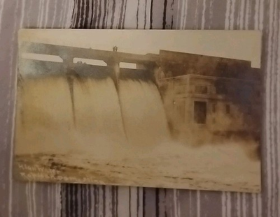 #ad #ad 1910s RPPC Rapidan Dam High Water Mankato Minnesota Real Photo MN Postcard $12.00