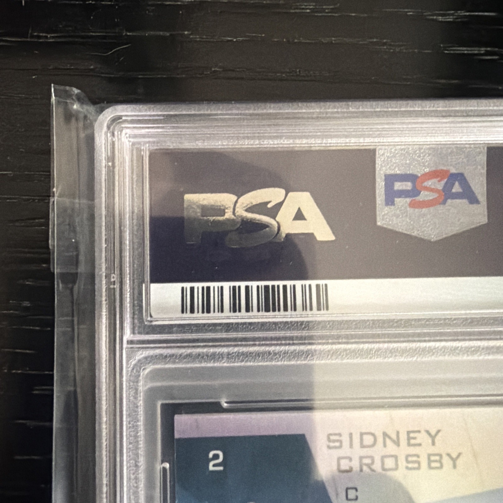 2021-22 SP Game Used Blue Autograph Sidney Crosby #2 PSA 9 Penguins view 10