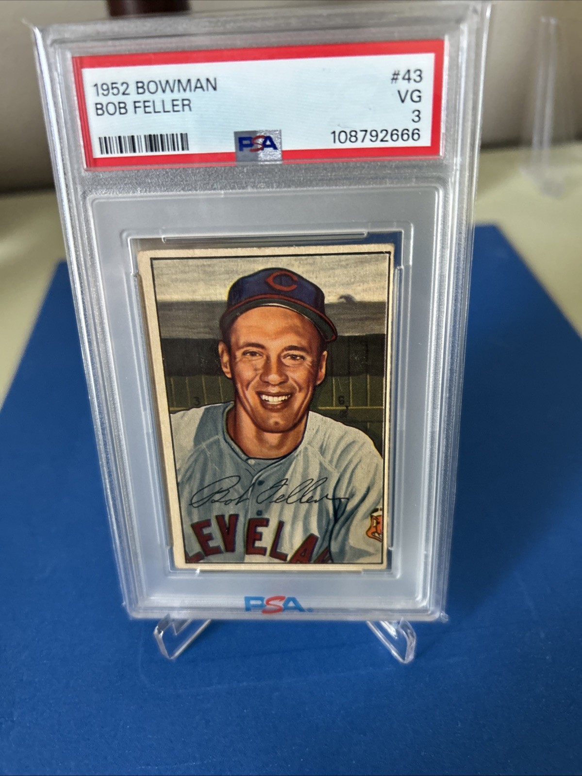 Bob Feller 1952 Bowman #43 PSA 3 VG HOF Cleveland