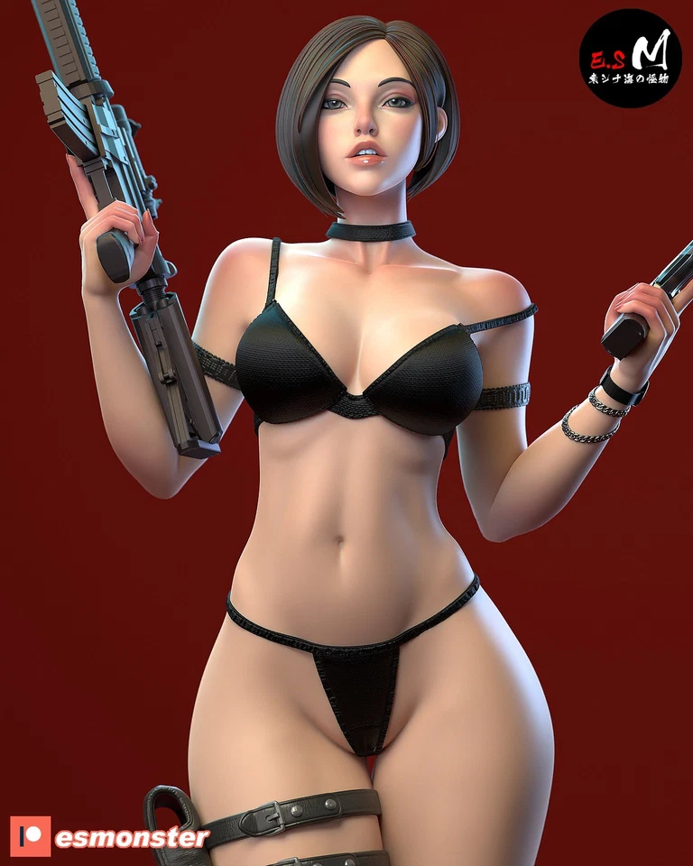 Figura de Ada Wong de 20 cm - Estatua coleccionable hecha a mano y pintada a resina 12K Foto 2 de 3