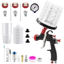 R500 LVLP Spray Gun Kit w/ 1.3/1.7/2.0mm Nozzle Automotive Car Paint Gun Sprayer