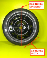 SPARE TIRE 135/90-17" FITS:2023 2024 2025 HONDA ACCORD 26.6 INCHES TIRE DIAMETER