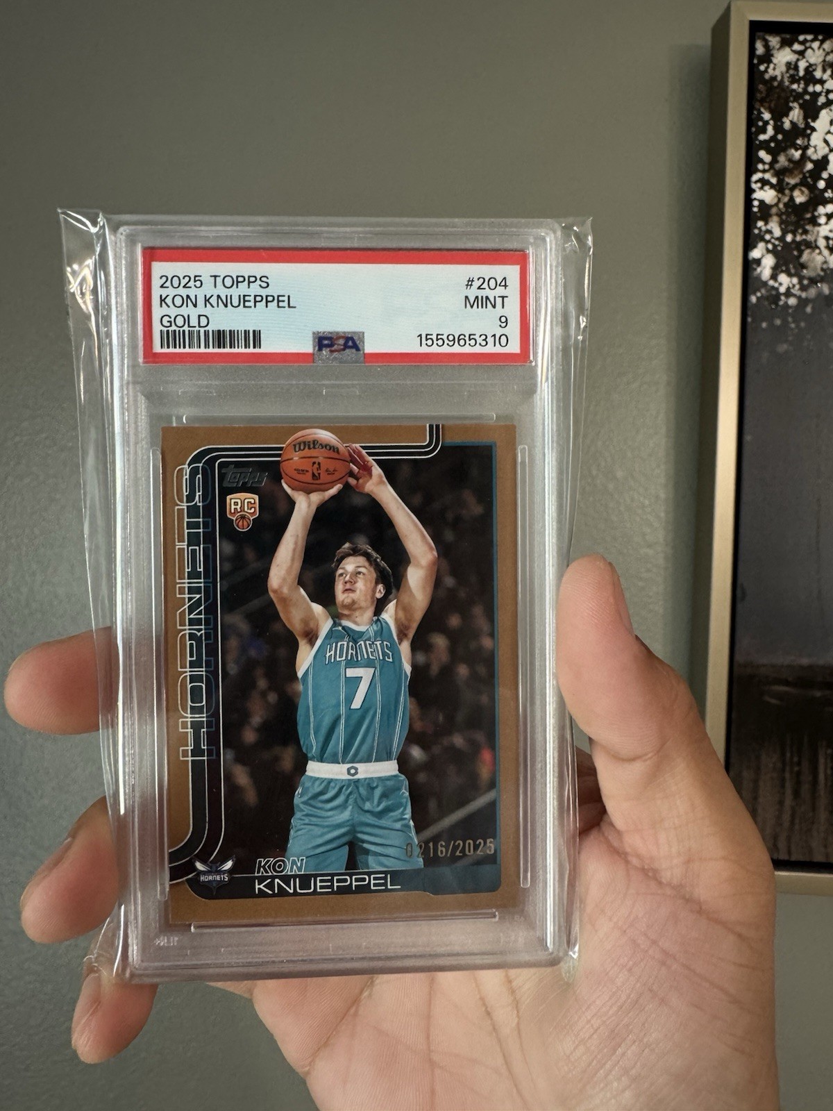 2025-26 Topps - Kon Knueppel #204 Gold /2025 (RC) Psa 9 Rookie Numbered Low pop