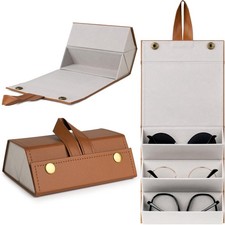 VACONICO Sunglasses Travel Case, One Size, S-brown 6.3 4.9 2.2 Inch