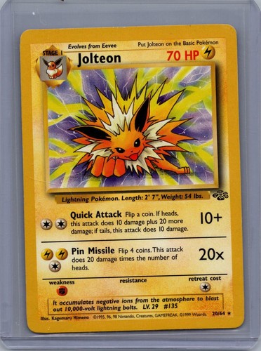 POKEMON JOLTEON 20/64 JUNGLE UNLIMITED MP
