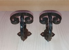 2 Patères/ Porte-manteau En Fer Forgé Ancien