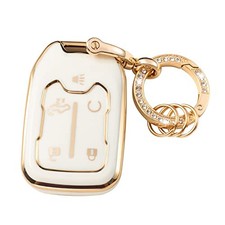 for GMC Key Fob Cover, Car Key Case Shell Protector for 2019-2022 Chevy White