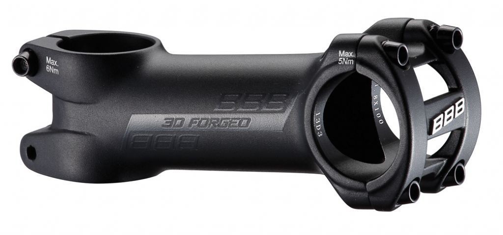 Potence route BBB RoadForce II en aluminium forgé 3D noir pour pivot 1 pouce 1/8