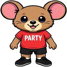 30 Custom Red Party Mouse Personalized Address Labels