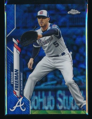 Freddie Freeman 2020 Topps Chrome Blue Wave Refractor 62/75