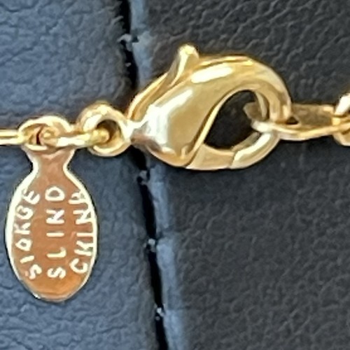 Signed Lind 14k GE Gold Electroplate Round Red Stone Pendant Necklace ...