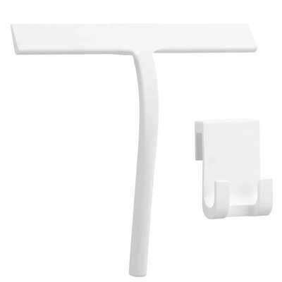 Glass Shower Squeegee with Silicone Holder for Bathroom Cleaning