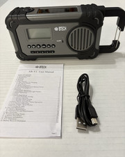 BTECH ER-V1 Emergency Solar Hand Crank Radio NOAA Weather, AM/FM/SW, Portable