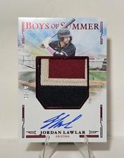 2025 Panini Boys of Summer Jordan Lawlar ON-CARD AUTO Jumbo Material Red /49