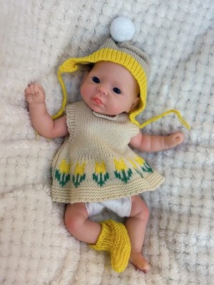 10Inch Full Body Solid Silicone Baby Doll Girl Anatomically Correct Newborn Doll