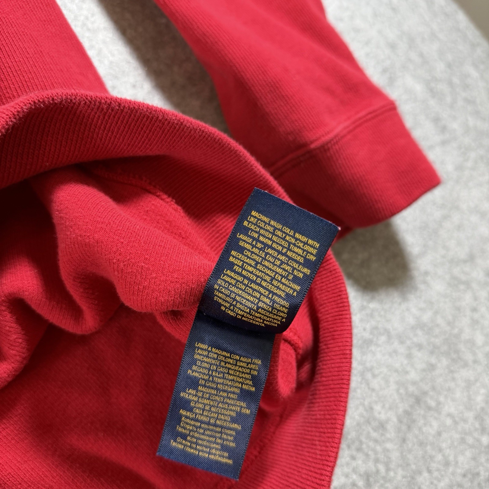 Polo Ralph Lauren Sweater Mens S Red Shawl Fisherman Collar Knit Pullover LS thumbnail 16