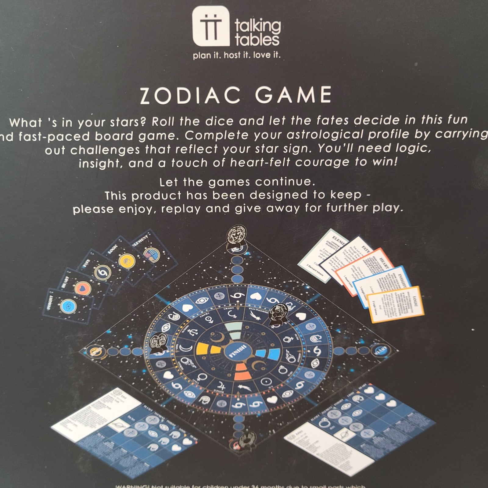 Talking Tables Zodiac Board Game Star Sign for Astrology Gifts, Horoscope, 13+