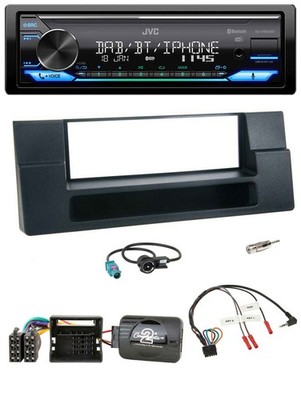 JVC Bluetooth DAB USB Lenkrad Autoradio für BMW 5er E39 X5 Quadlock Ablage