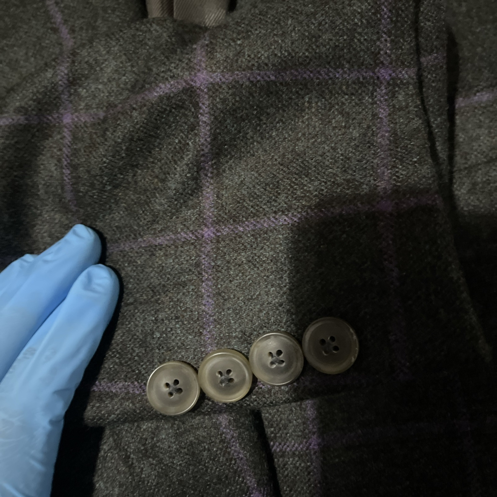 Paul Stuart Grey Window Pane Pattern 85%wool 10%c… - image 2