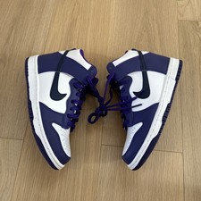 Nike Dunk High Purple Midnight Navy Leather Athletic Shoes 6 Youth DH9751-100