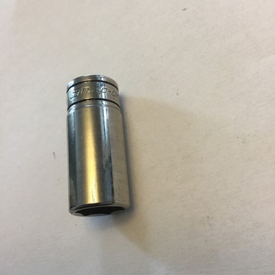 Snap-on Tools USA 3/8'' Drive 1/2'' SEMI DEEP 6 Point Chrome Socket FSS161 Used
