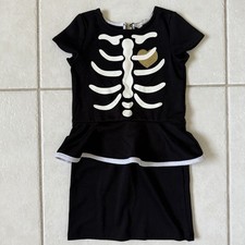 Halloween Skeleton Dress Little Girls size 3/4