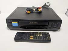 Sony SLV-478 VCR VHS Player DA Pro 4 Head w/ Remote Tested Read Description