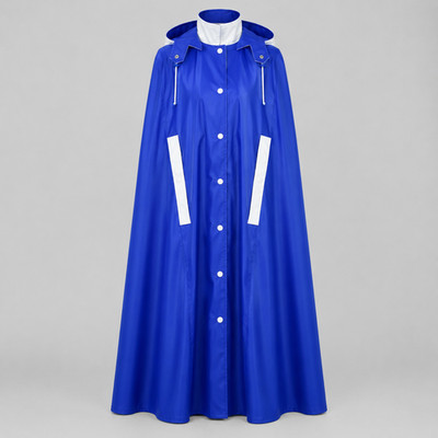 RIMO Lackcape Donna Damen lang 135 cm Blau Weiß Unikat M-2XL Made in Germany