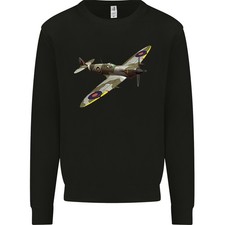 Ein Supermarine Spitfire Flying Solo Kinder Sweatshirt Pullover