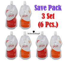 6Pcs GLATT 0 SCHWARZKOPF Hair Straightening Rebonding Straightener Cream Curly