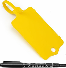 100Pcs Blank Plastic Tags for Labeling Reusable Hanging Tags Ties Key Tag Storag