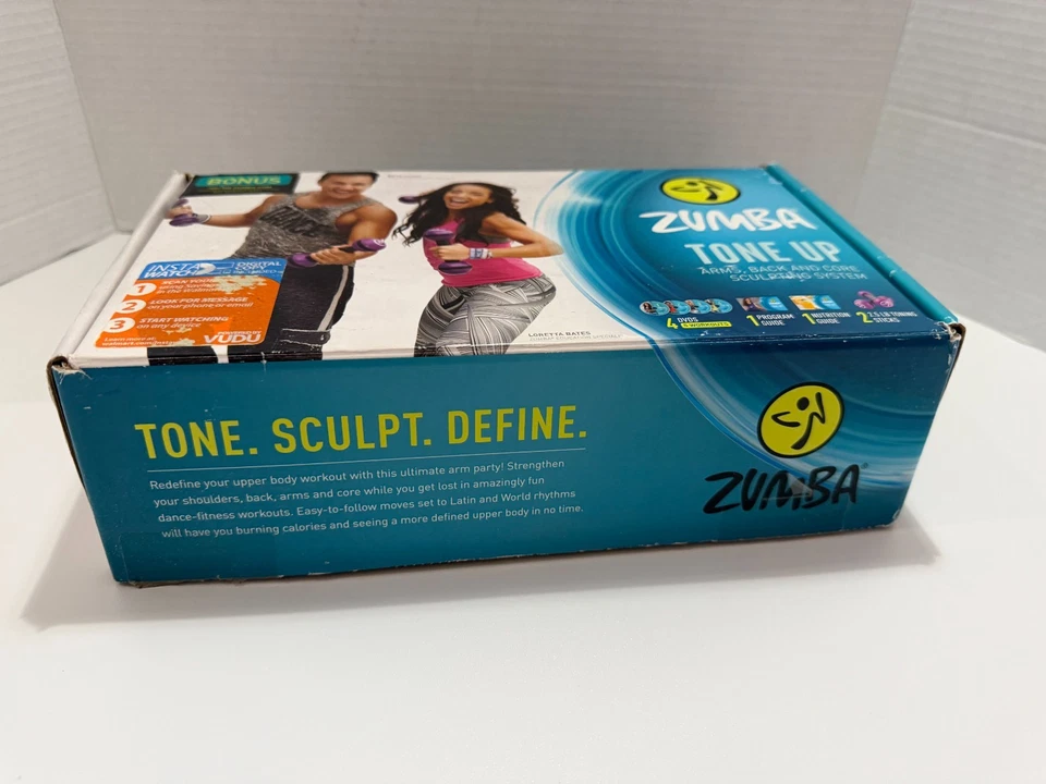 ZUMBA TONE UP - Braços, costas e sistema de escultura de núcleo com bastões de tonificação 2.5# NOVO! - Imagem 2 de 4