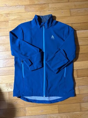 Odlo Technical Full-Zip Softshell Jacket Blue - Size L modern athletic aesthetic