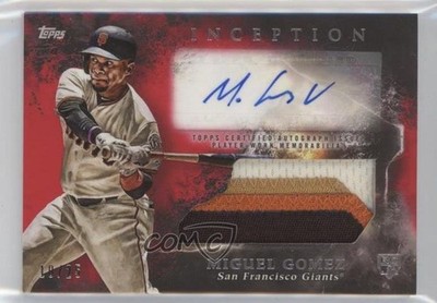 2018 Topps Inception Red 10/25 Miguel Gomez #IAP-MG Patch Auto 0b0