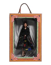 Dolce & Gabbana Black Dress Ceramic Porcelain Fashion Leather Sicily Women's