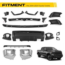Chrome Front Bumper Cover Assembly Kit Fits For 2014-2021 Toyota Tundra Pickup