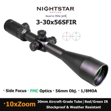 NightStar 3-30x56SFIR side focus glass etched illuminated reticle FMC lens Scope