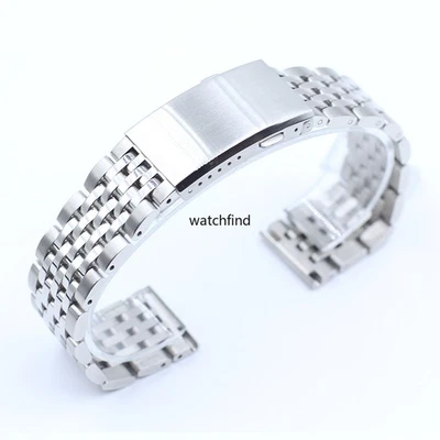 Edelstahl Solid Metall Armband Clasp Buckle Uhrenarmband Strap Ersatz Uhren - Bild 1 von 4