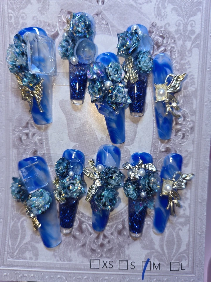 Press On Nails Handmade Medium Sarg Wassernägel Konvolut 4 - Bild 3 von 4